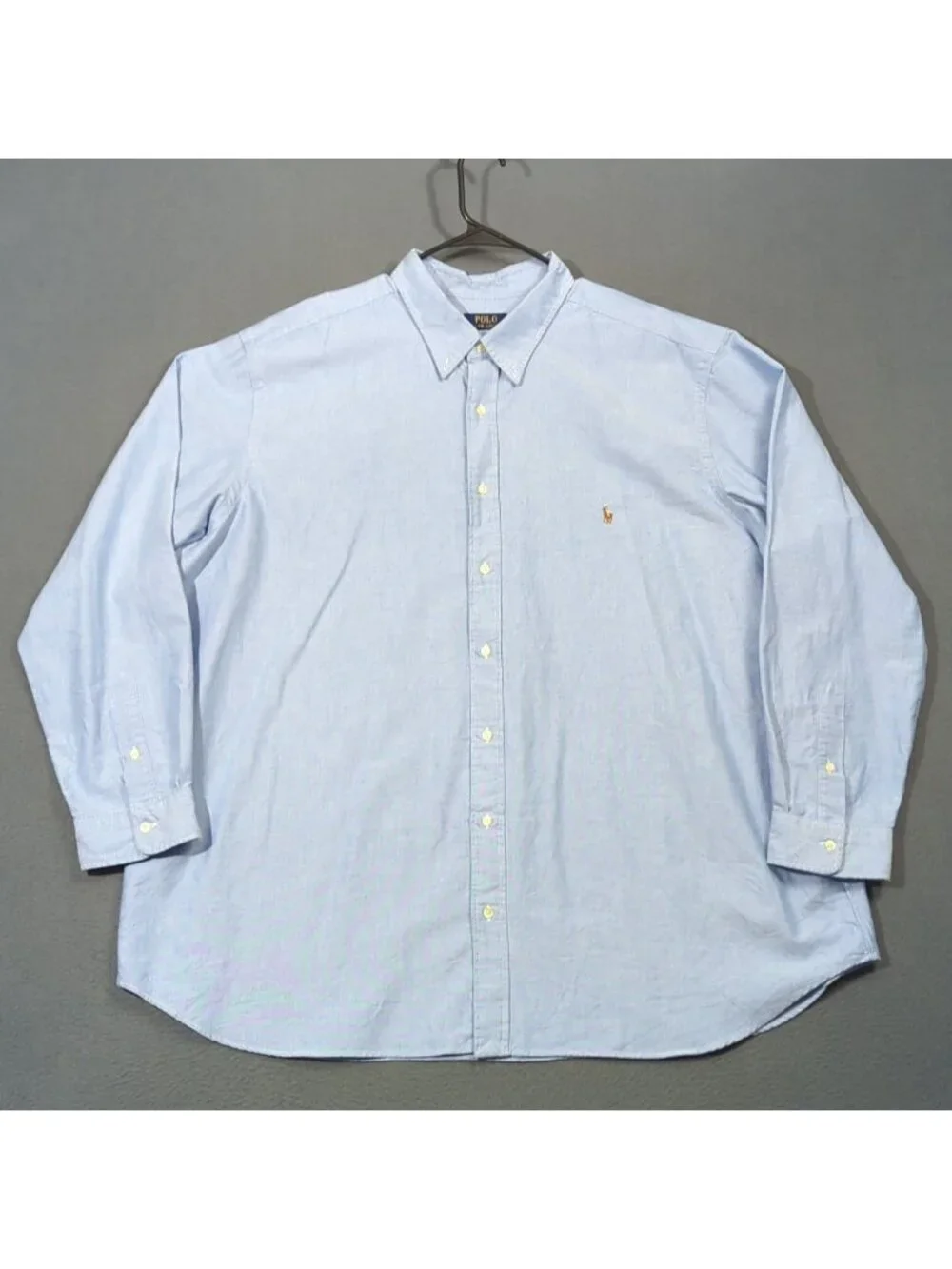 Polo Ralph Lauren The Iconic Oxford Shirt Men's 3XB Blue Flesh Pony OCBD Preppy
